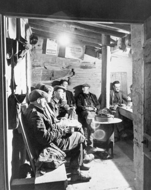 Gathering Around - caban-in-welsh-slate-mine